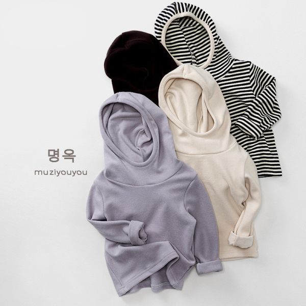 百搭柔軟絨感連帽上衣 