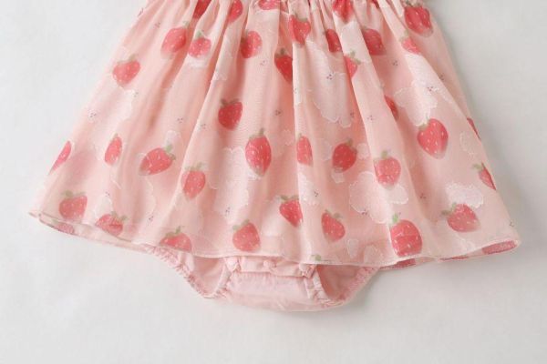 草莓糖霜可愛包屁裙｜附帽 