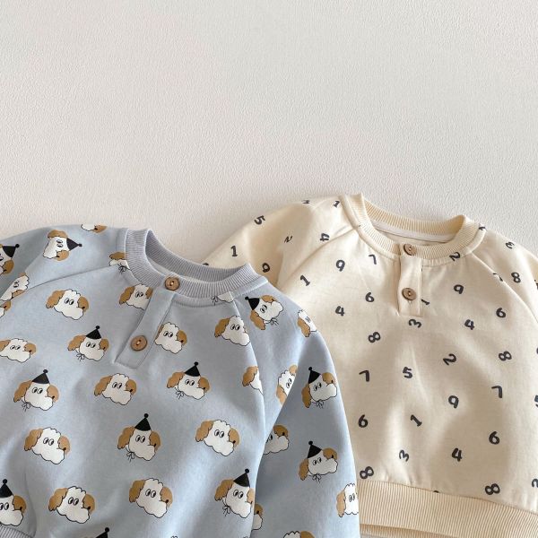 小狗陪你長大鈕扣套裝 