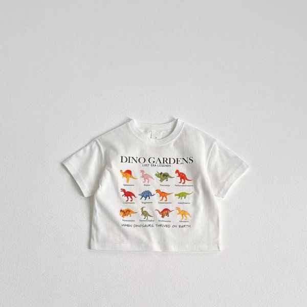 多彩恐龍黑白短tee 