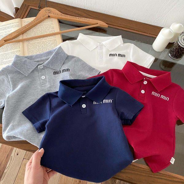 MIN刺繡POLO短上衣 