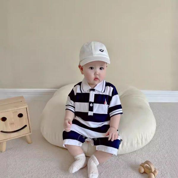 小帆船寬條紋連身衣 