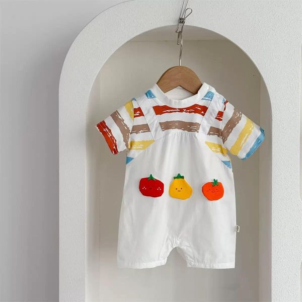 我愛吃水果假兩件連身衣 