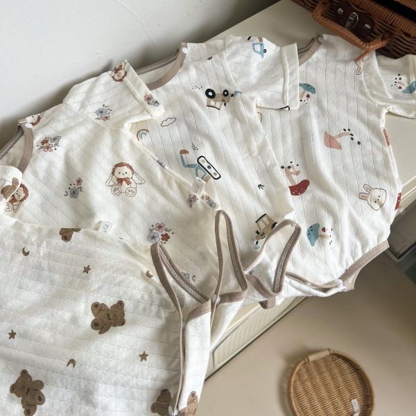 可愛好療癒款滾邊包屁 