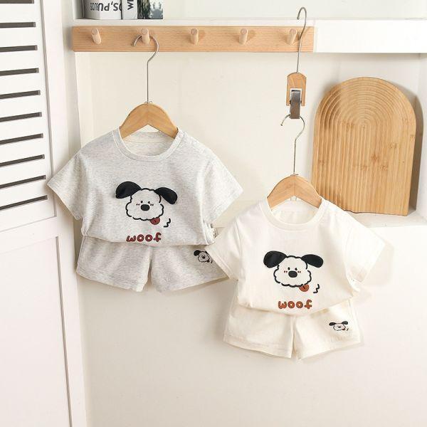 臉紅紅小狗短袖套裝 