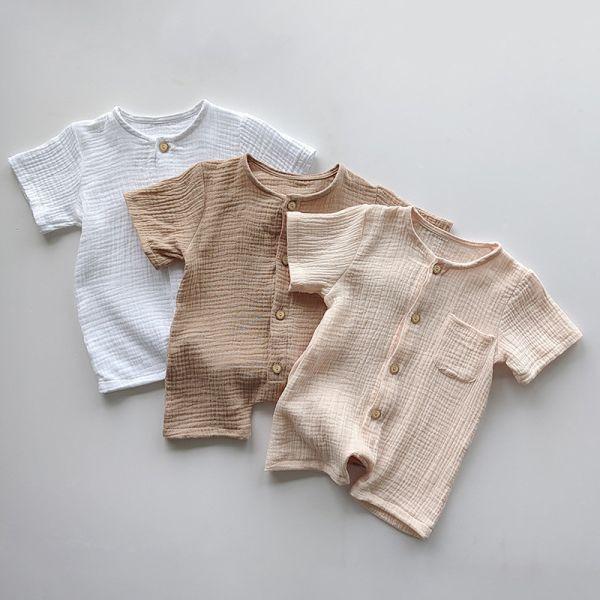 薄薄的休閒排扣連身衣 