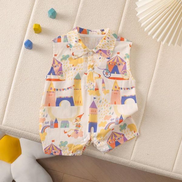 繽紛馬戲團無袖連身衣 