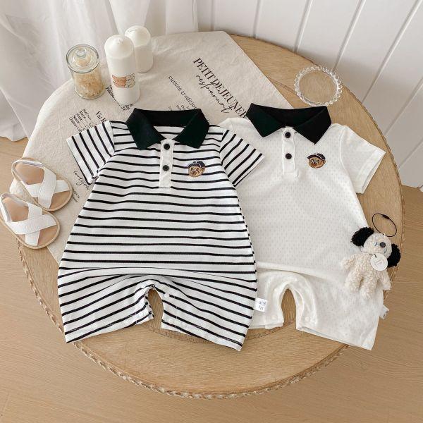 紳士領小熊滾邊連身衣 