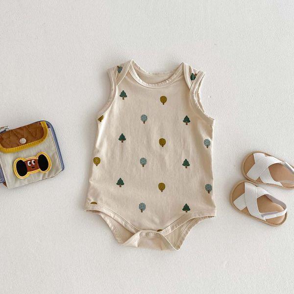 可愛小森林無袖包屁 