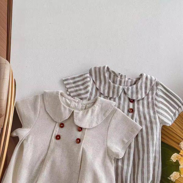 質感排扣娃娃領包屁 