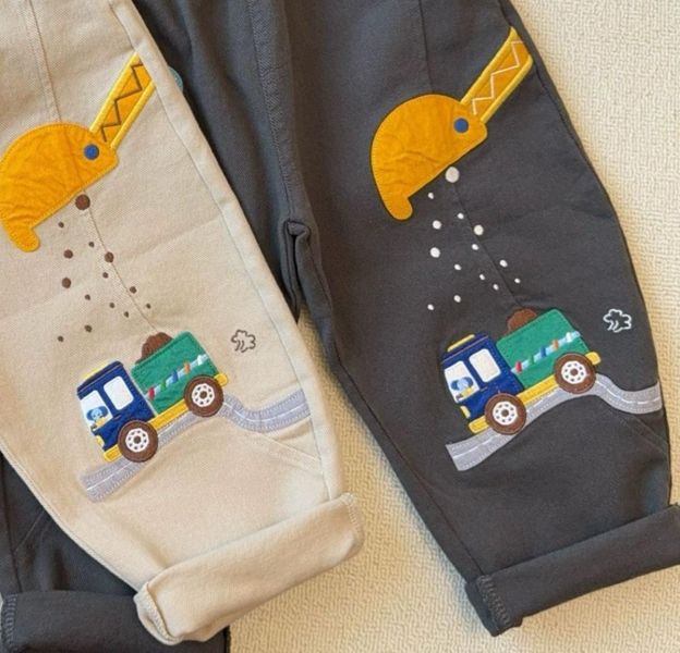 可愛挖土機休閒長褲 