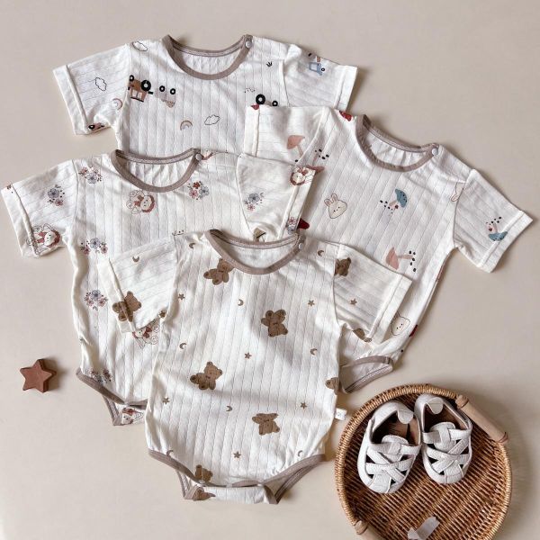 可愛好療癒款滾邊包屁 