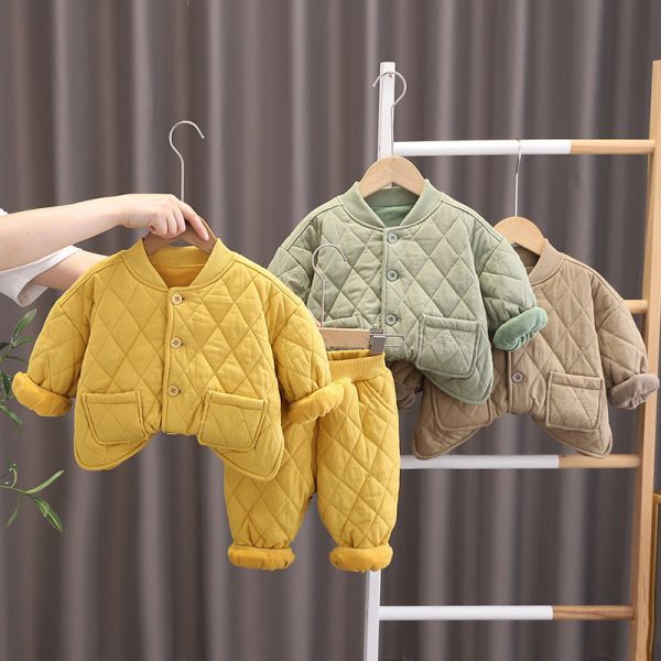 禦寒蓬蓬暖冬菱格套裝 