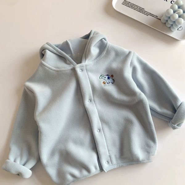 刺繡動物園奧利絨連帽外套 