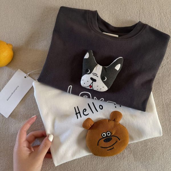 大大公仔動物款長tee 