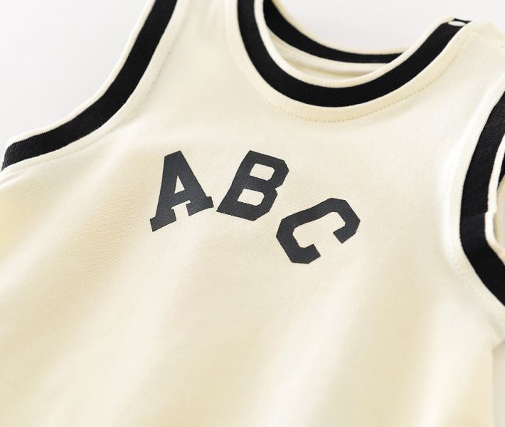 美式ABC無袖包屁 