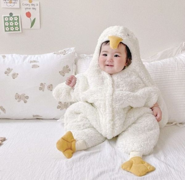 【現貨】加絨款！可愛超可愛的小鴨抱抱服 