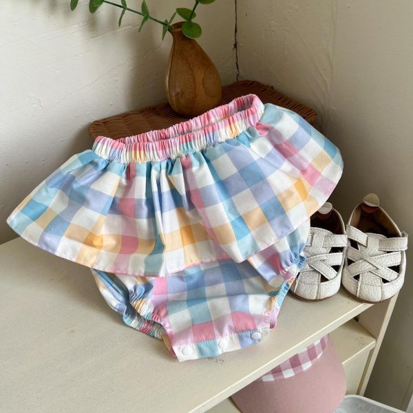 女寶荷葉花邊包屁褲裙 