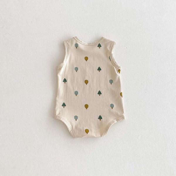 可愛小森林無袖包屁 