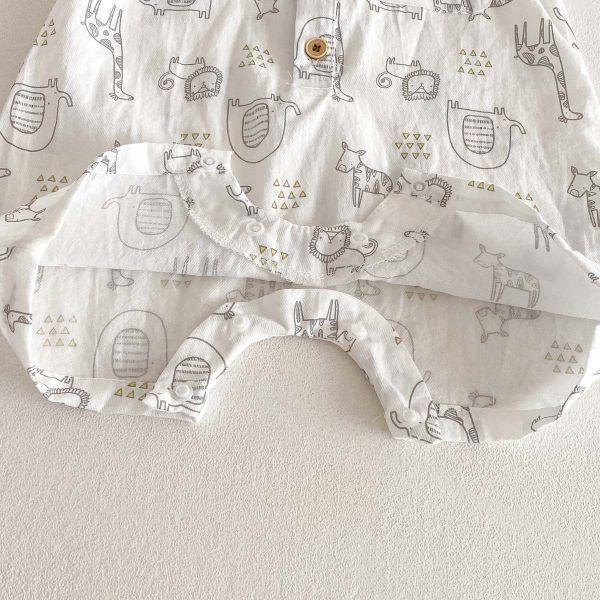 插畫小動物風連身衣 