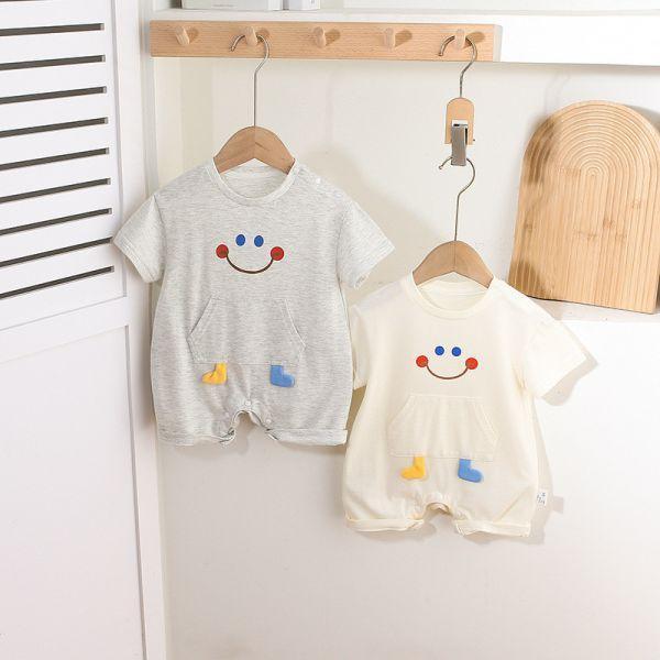 害羞臉休閒短袖連身衣 