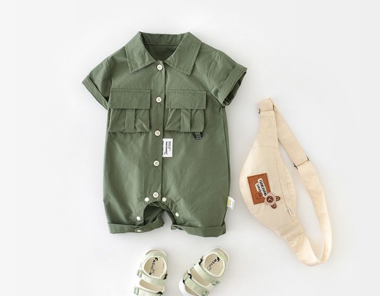 薄款男寶工裝休閒服 