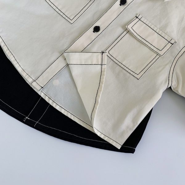 小大人感明顯工裝襯衫 