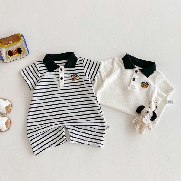 紳士領小熊滾邊連身衣 