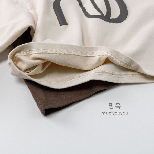圖形字母寬鬆長tee 