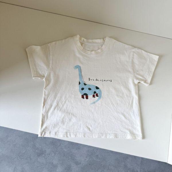 彩色筆恐龍短tee 