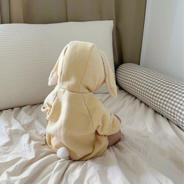 加絨長耳兔寶寶包屁 