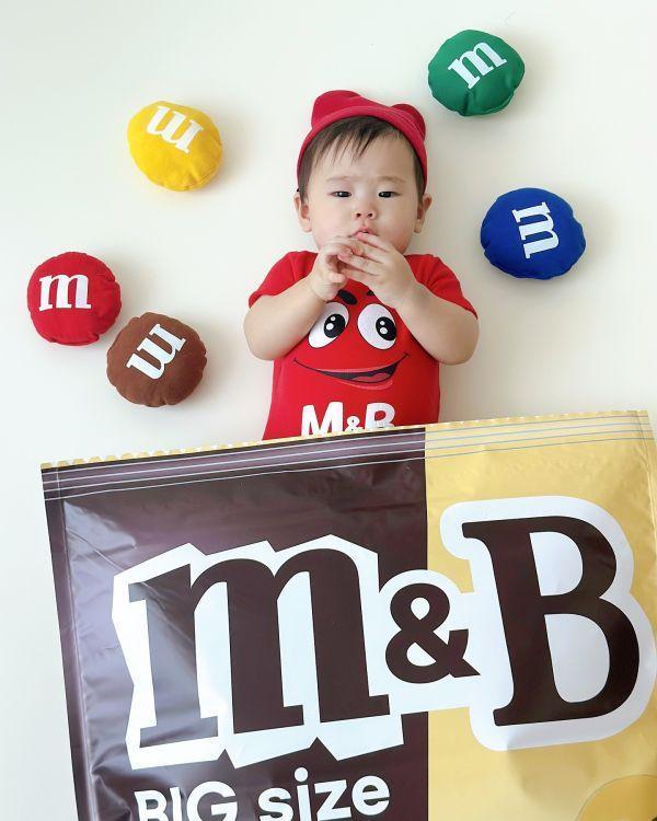 紅色糖果豆豆包屁｜附帽 