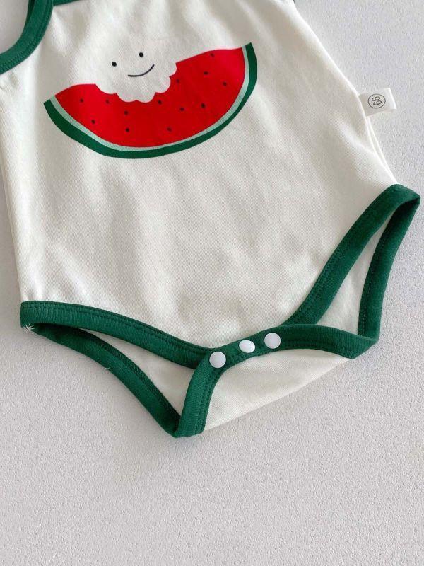 看了好夏天！清涼西瓜包屁｜附帽 