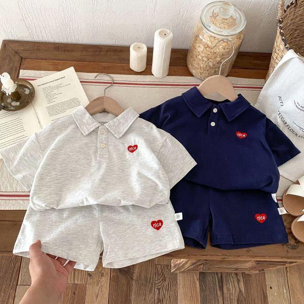 刺繡小愛心短袖套裝 