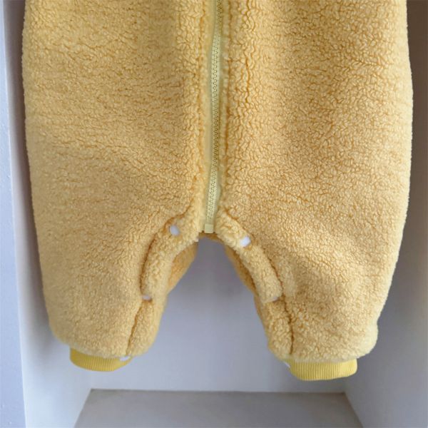 可愛星星厚絨連身外出服 