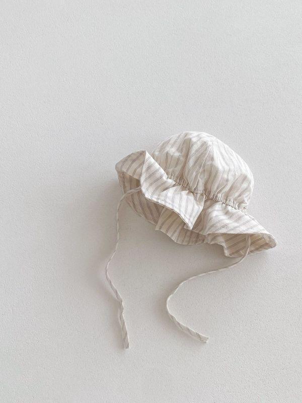 日系直條紋背心爬服｜附帽 