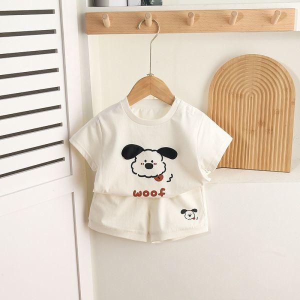 臉紅紅小狗短袖套裝 