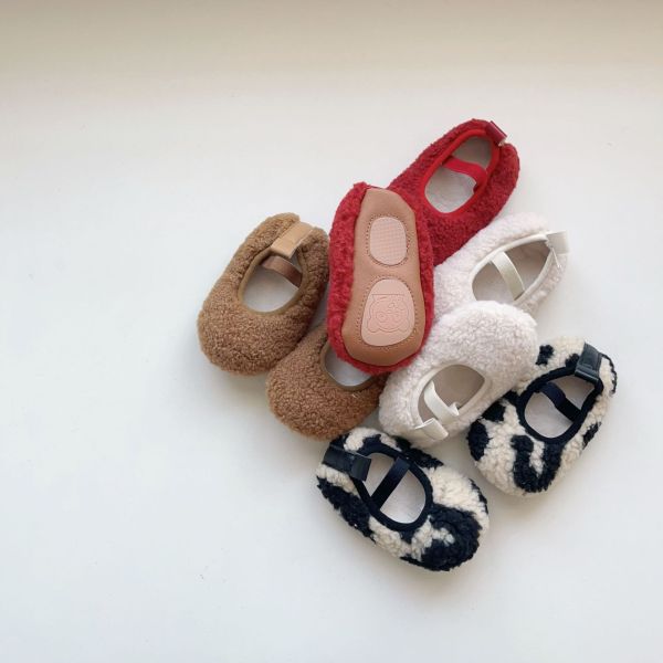暖絨小熊毛毛學步鞋 
