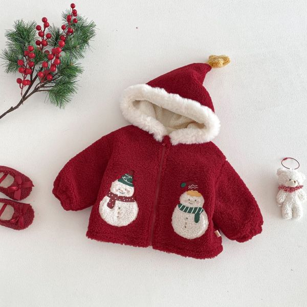 聖誕雪球雪人毛絨絨外套 