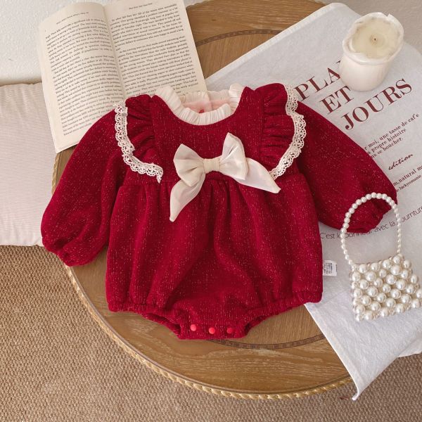 小公主喜氣蕾絲澎袖包屁 