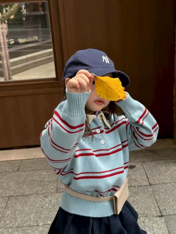 小學院藍調條紋套裝 