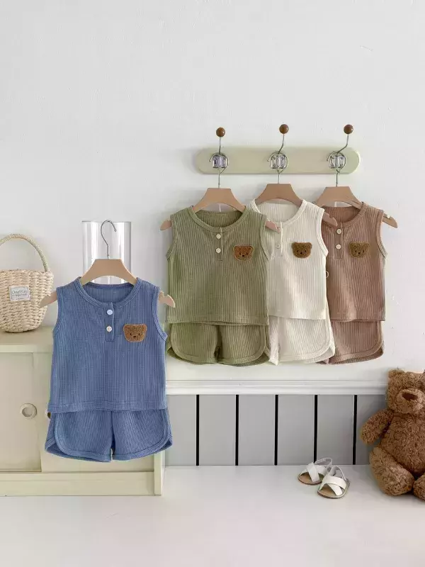 呆呆熊無袖短褲套裝 