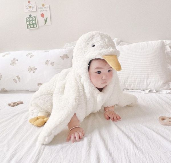 【現貨】加絨款！可愛超可愛的小鴨抱抱服 