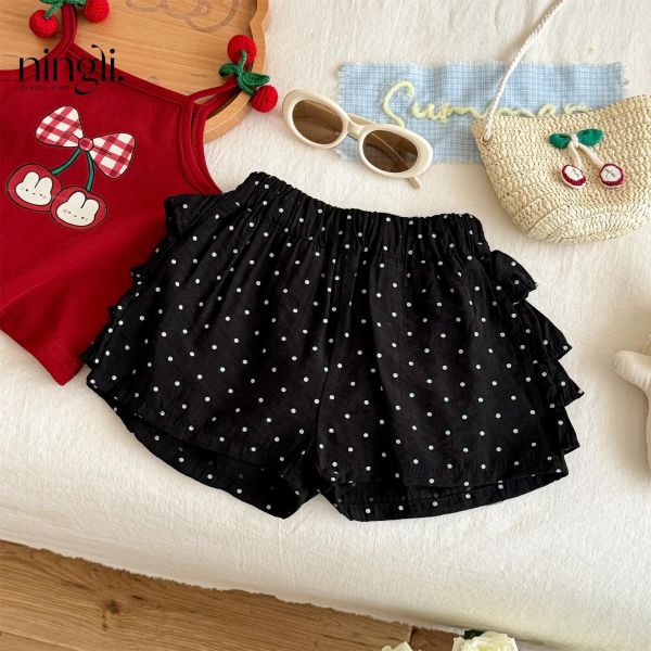 兔子櫻桃點點短褲套裝 