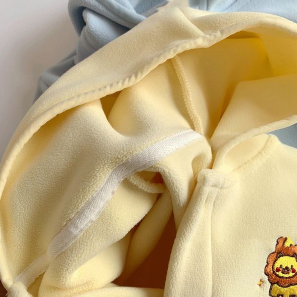 刺繡動物園奧利絨連帽外套 