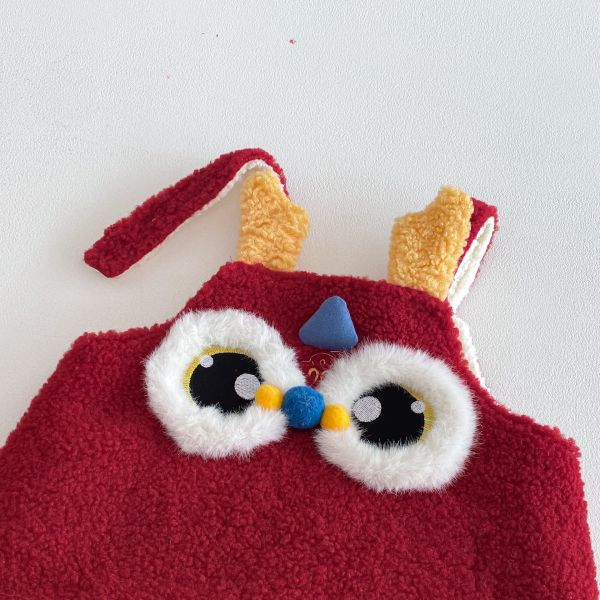 拜年大眼睛紅通通吊帶套組 