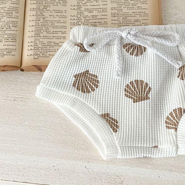 華夫格貝殼吊帶套裝 