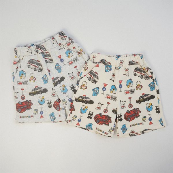 卡通與車車印花五分褲 
