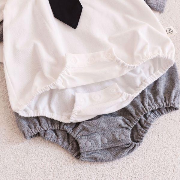 短袖POLO領刺袖包屁 