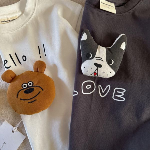 大大公仔動物款長tee 